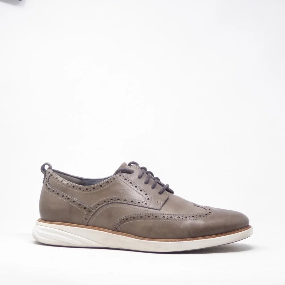 Cole Haan Mens Grand Evolution Wingtip Oxford Shoes Gray C31350 Size 13